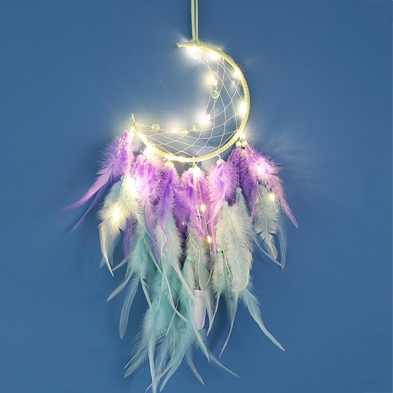 Creative Home Decorations Dream Catcher Handmade Feather Wind Chime Bedroom Wall Hanging Ornaments Birthday Valentine's Day Gift