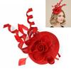 Women Fashion Flower Mesh Fascinator Hat Hair Decoration Elegant Accessories Wedding Headdress Adjustable Headwear Garden Party