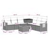 Sofa Set 8 Pieces Beige and Cream White Poly Rattan and Steel