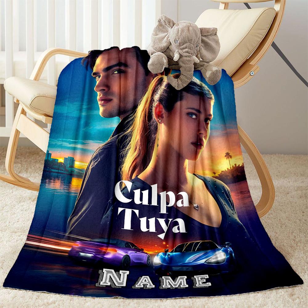 Night Drive Romance Personalized Name Blanket Gift Personalized Blanket Durable Comfort Suitable for Seaside Office Home Decor Bed for All Occasions