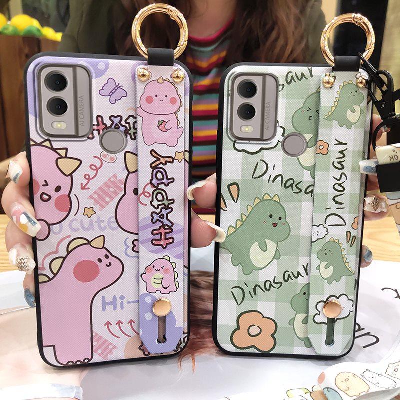 Kickstand Dirt-resistant Phone Case For Nokia C22 Soft case Anti-dust Cartoon Phone Holder Back Cover Waterproof Durable