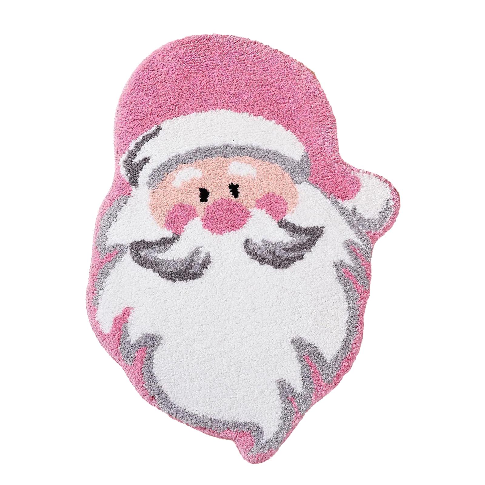 

Floor Pad Bath Mat Christmas Tree Santa Snowman Patterned Bathroom Mat Quick Dry Absorbent Soft Plush Foot Pad G1