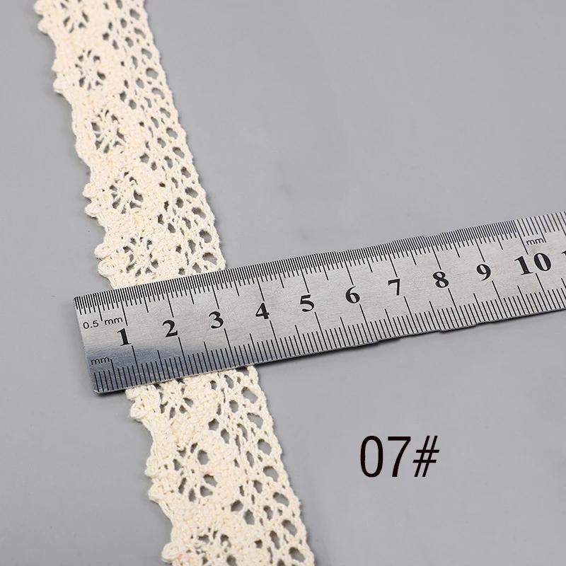 1/5M Vintage Ribbon Cotton Lace Trim Ribbon Craft Lace Crochet Sewing Lace Fabric DIY Gift Wrapping Wedding Scrapbooking Decor