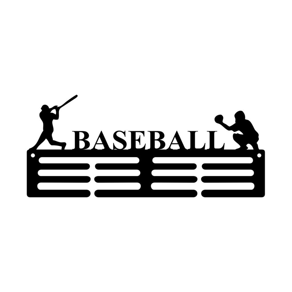 Customizable Sports Medal Hanger Rack for Baseball Hockey and Running Medals Indoor Wall Mount Metal Display Organizer for Sports Awards