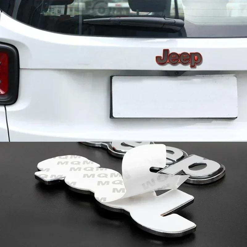 For Jeep Metal Car Emblem  for Jeep Grand Cherokee Wrangler Renegade Compass JK Patriot Auto Rear Trunk Badge Styling
