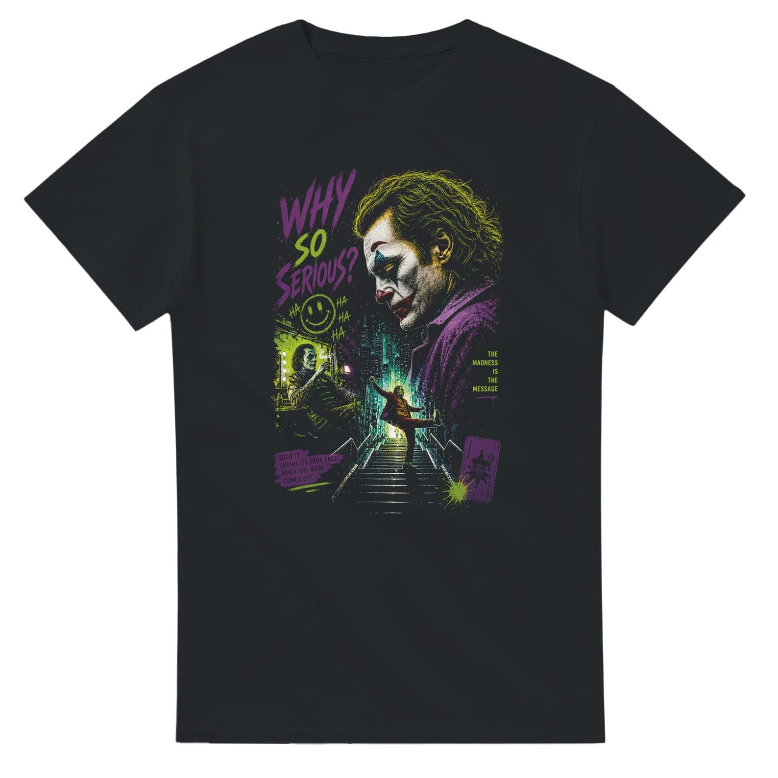 Joaquin Phoenix Joker Halftone Heavyweight Unisex Crewneck T shirt | Gildan® 5000 2XL