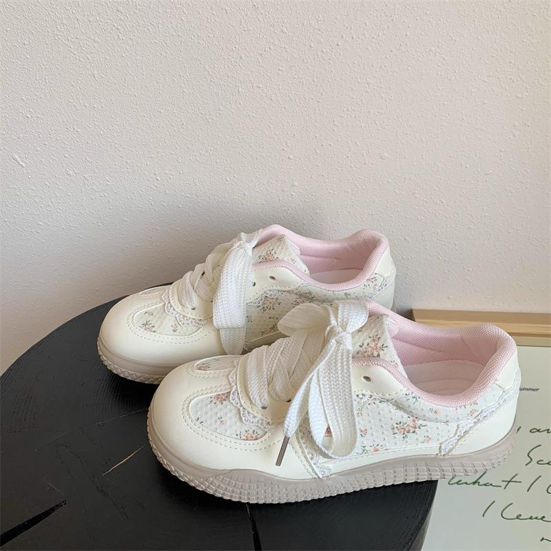 Retro German training shoes autumn new Forrest Gump shoes casual sports board shoes tide 35 розовый