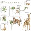 wondever Large Jungle Animal Tree Branch Wall Stickers Safari Giraffe Tiger Monkey Peel and Stick Wall Art Decals for Baby Nursery Kids Bedroom