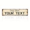 Vintage Coney Island Schild aus rostigem Aluminium mit individuellem Text, 40 x 10 cm