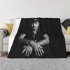 Johnny Hallyday French Singer Warm Throw Blanket Fleece Sofa Cover for Home Bedroom Decor Rock Star Inspired Bedspread