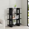 Bookshelf Room Divider Black 100x30x123.5 cm