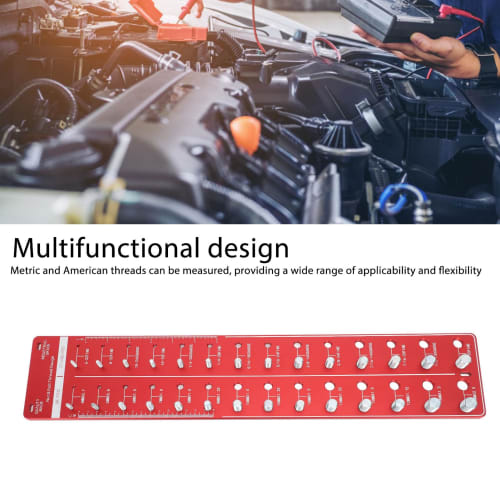 Thread Checker, High-Precision Nut and Thread Checker Gauge, Portable and Durable 10B21 Carbon Steel Bolt and Nut Identification Gauge for Machinery,