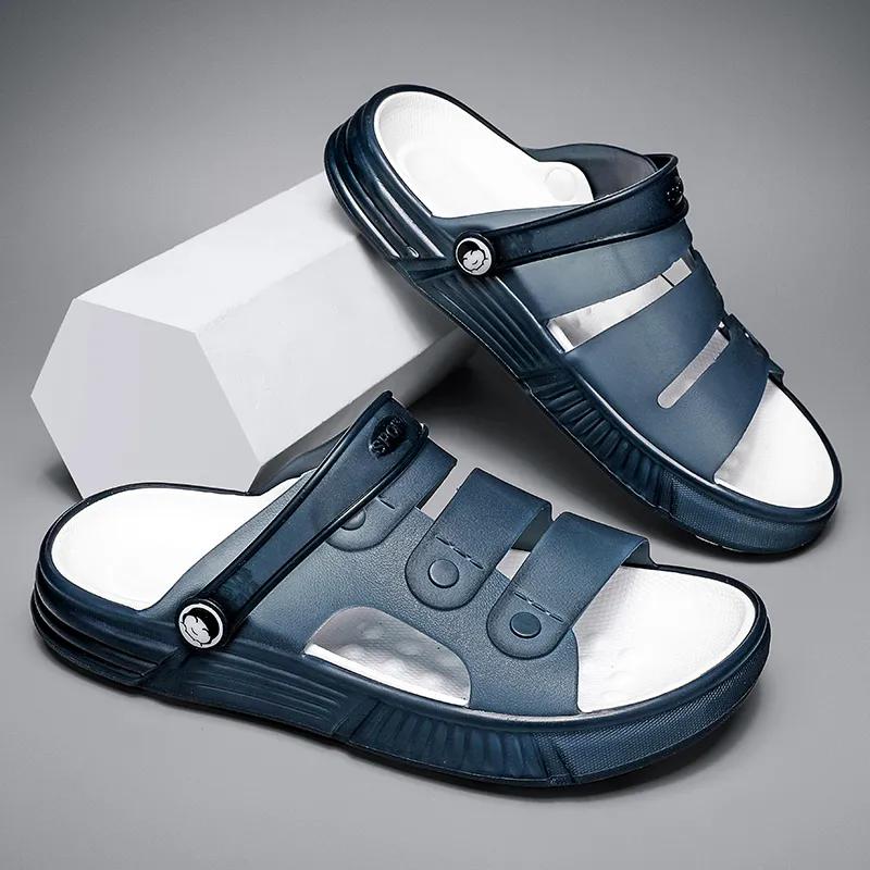 Cave Shoes for Men, Sandals for Summer Fashion, Breathable Beach Shoes for Outdoor Wear, Dual-purpose Sandals with Men's Toe Caps, Slippers