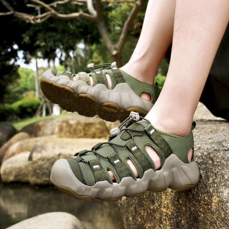 

Летние мужские сандалии из натуральной кожи, мужская повседневная обувь, уличные мужские кожаные сандалии для женщин, пляжная обувь, римские сандалии для мальчиков 36 зеленые хаки