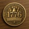 The 250th Anniversary Independence Day Gold Plated Souvenir Coin America Flag Veteran Collection Coin