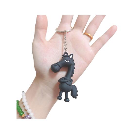 Keychain Pendant Horse Design Soft Polyethylene Meaningful Animal Keychain Bags Wallets Backpacks Accessories