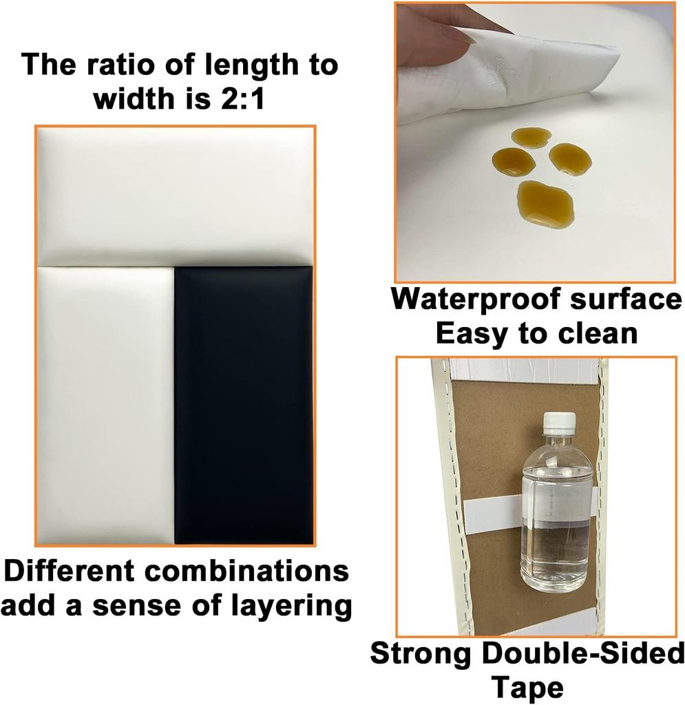 1pc 3D Wall Stickers Thicken Tatami Anti-collision Soft Back Wall Mat Anti-bump Living Room Background Wall Pad Decor