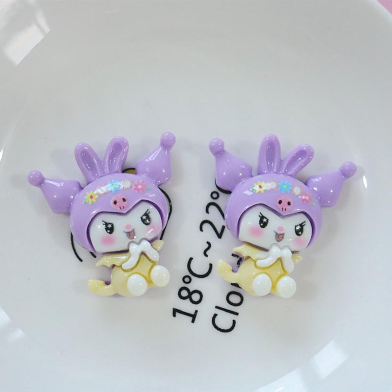 10 Pcs New Mini Kawaii Cartoon Animal Puppy Rabbit Series Resin Scrapbook Diy Miniature Ornament Accessories A34