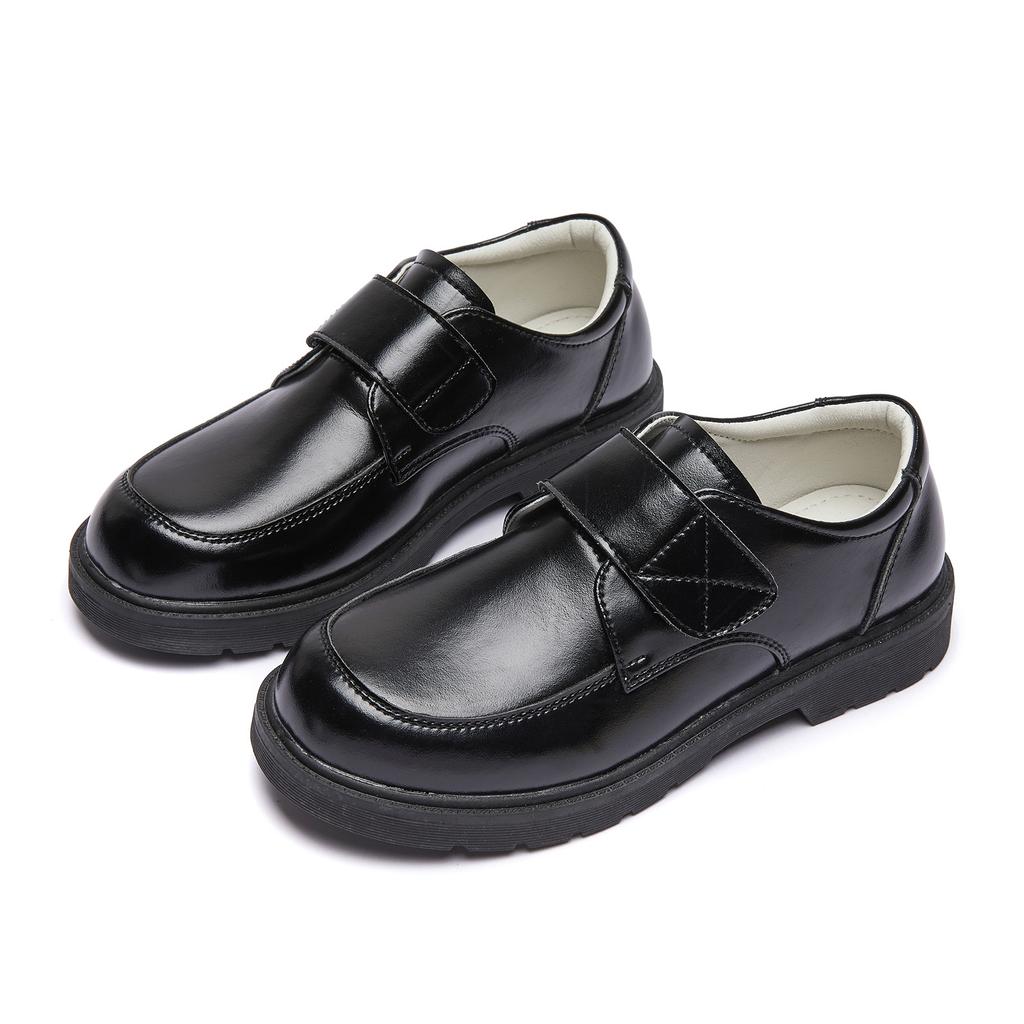 Children Loafers For Boys 2026 Spring British Style Classic Kids Fashion Performance Casual Black Leather Shoes For Wedding Show