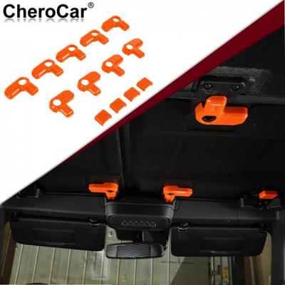 13x Hardtop Entriegelungsschalter Öffnungsabdeckung Dach Demontage Zierleiste für Bronco 21+ Orange