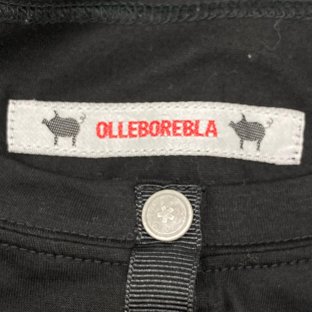 OLLEBOREBLA Black Pig Tape Design Long Shirt Dress Not Written blackUsed