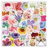50-100 Assorted Beautiful Floral Graffiti Stickers for Car, Suitcase, and Water Cup - Waterproof and Creative