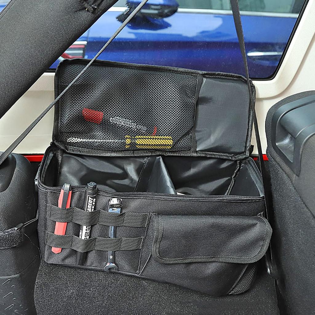 YOCTM Trunk Side Storage Bag for Jeep Wrangler JK JL JLU 2018 2019 2020 2021 2022 2023 2024 Tail Box Rear Suitcase Side Storage Case Tool Storage Bag