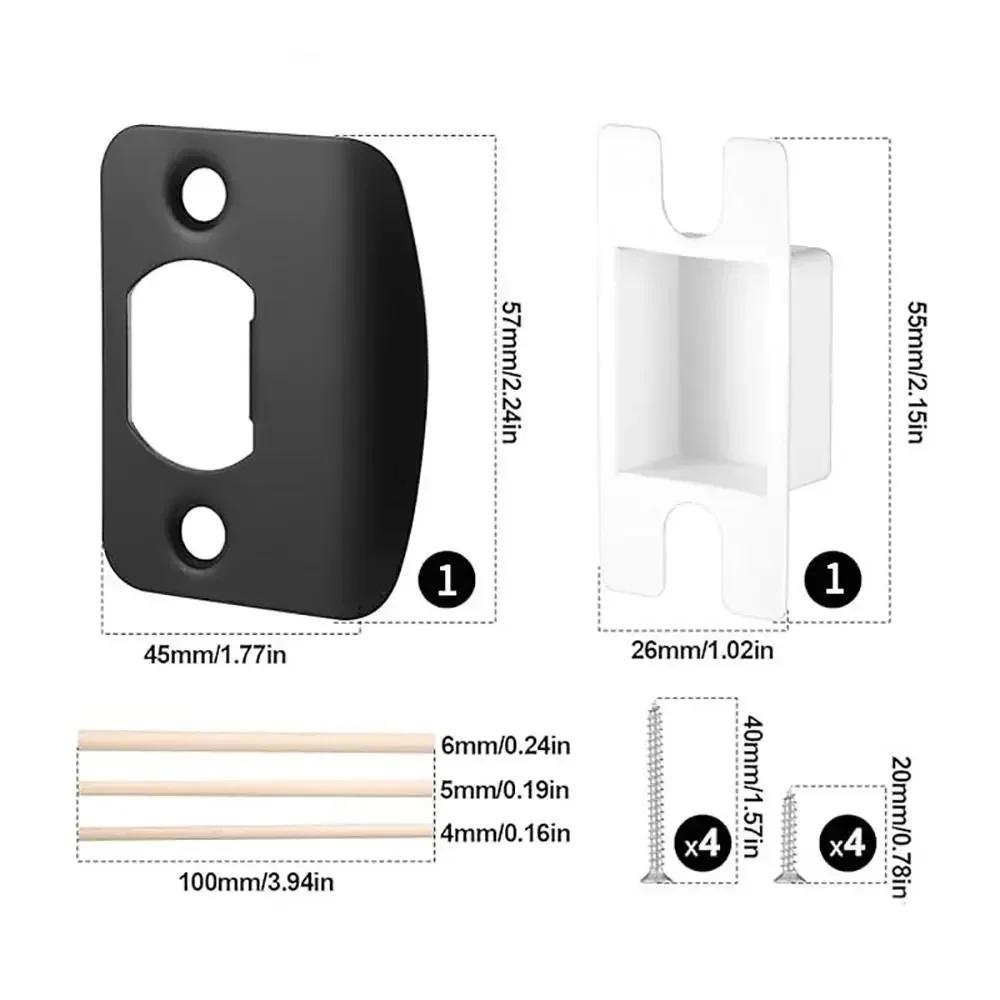 Standardgröße Schließblech Edelstahl Universelles Sicherheits-Schließblech Multifunktionaler Türriegel-Reparaturteil