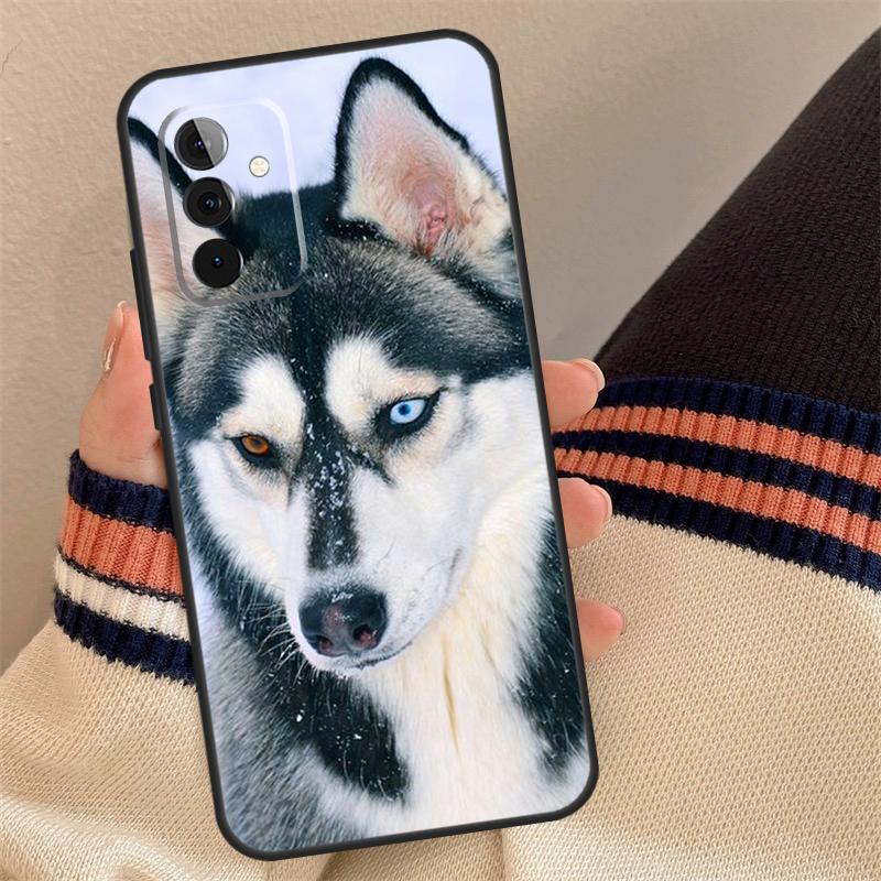 Animal Husky Puppy Case For Samsung Galaxy A56 A36 A16 A13 A23 A33 A53 A52 A32 A12 A54 A34 A14 A15 A35 A55 A17