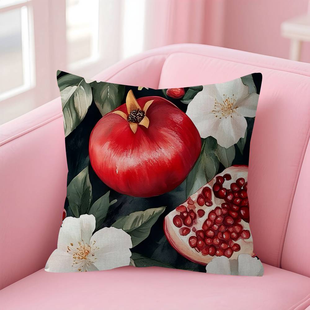 Fruit Pomegranate Painting Pillow Gifts Home Office Furnishings Bedroom Sofa Car Cushion Cover Case 45x45cm