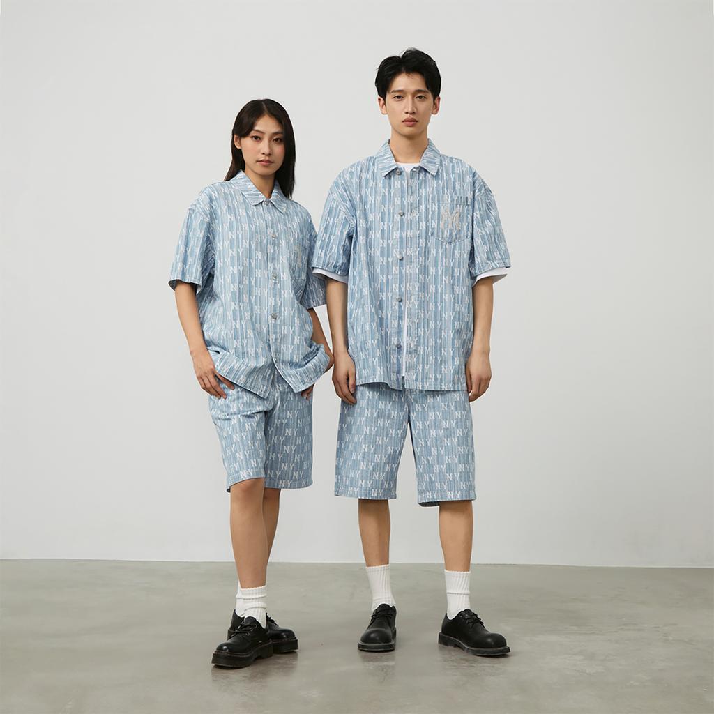 New MLB New York Yankees SS24 Shirt Unisex Light Blue 3ADRM1043-50BLL