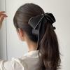 Korean Style Simple Bow Ponytail Clip Hair Accessory - Streamer Headdress for Women