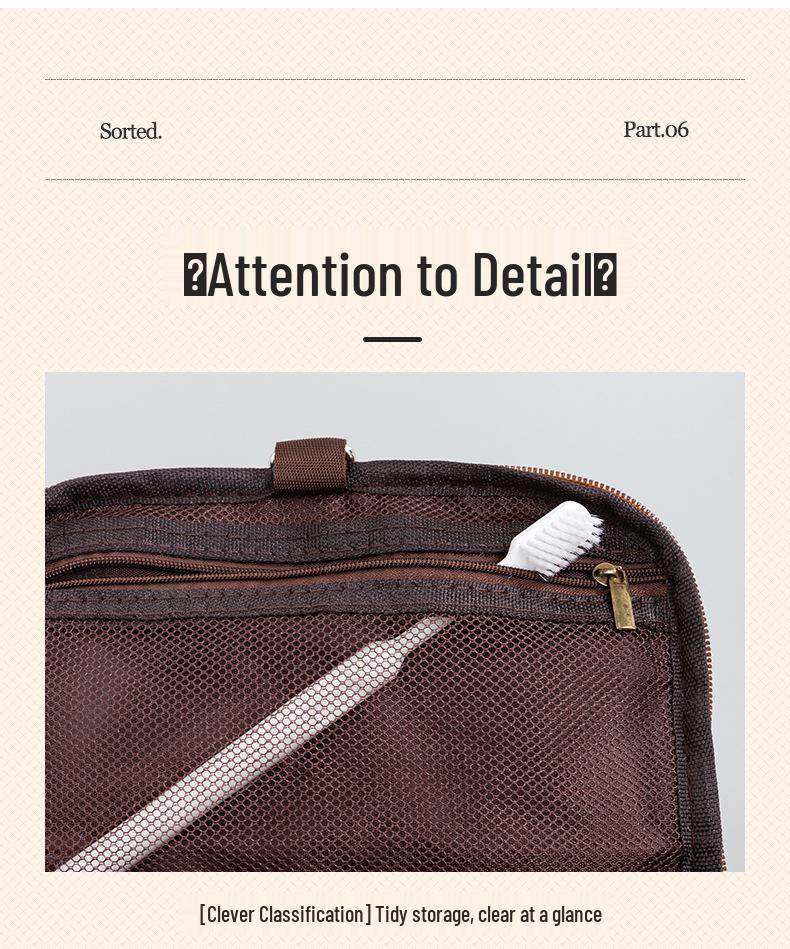 Men's PU Leather Hanging Toiletry Bag – Cross-Border Travel Essentials