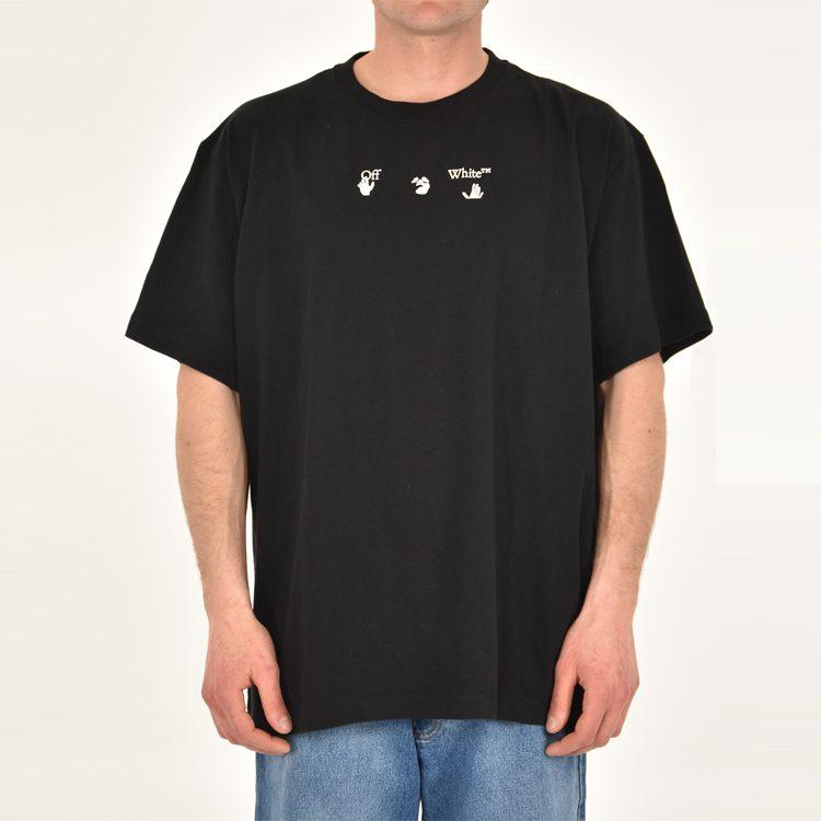 OFF WHITE Koszulka z strzałką Markerową OMAA038S21JER0021025
