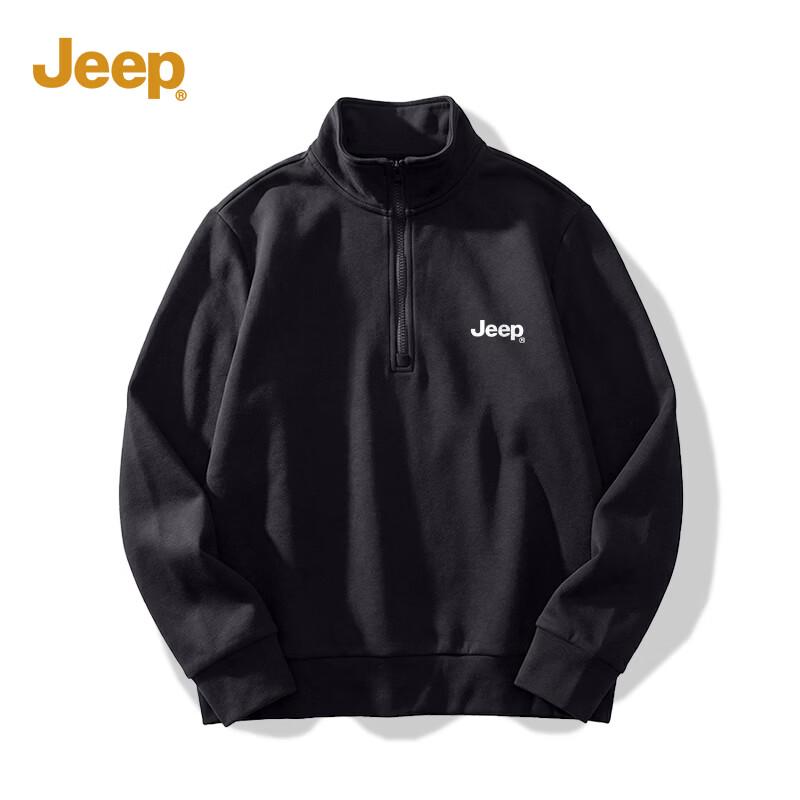 JEEP Men s Spring Half-Zip Stand-Up Collar Pullover XL