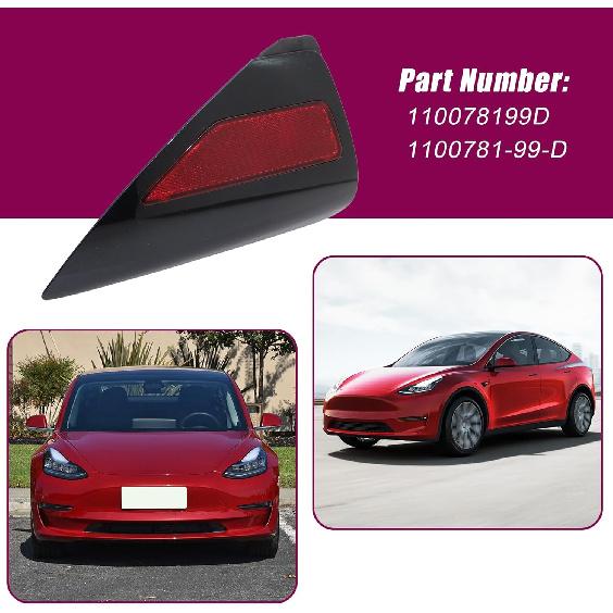 XQSMWF Right Rear Tail Light Panel Mount Reflector Cover Compatible with Tesla Model 3 Model Y 2017-2020# 110078199D 1100781-99-D