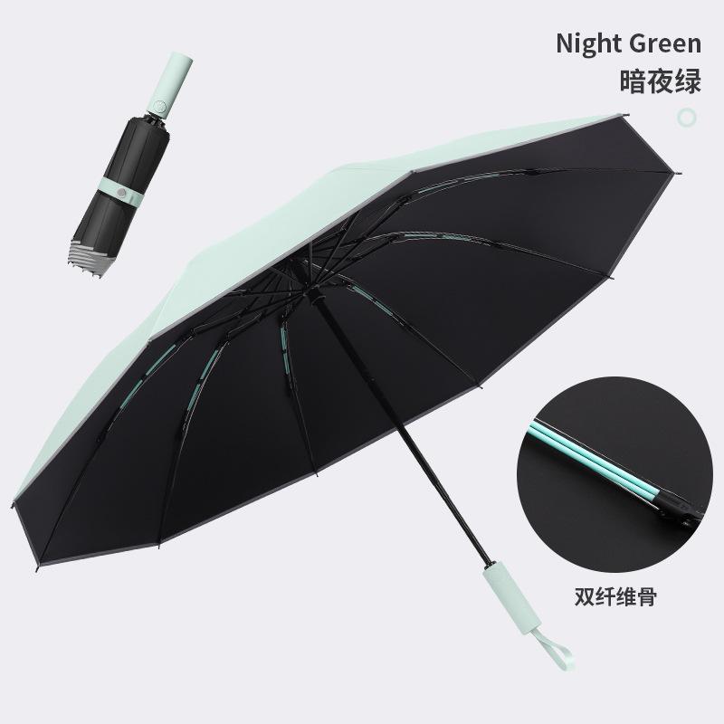 Automatic umbrella, enlarged reinforcement, sunscreen, both men and women, weather and rain, UV protection, reverse folding sun umbrella