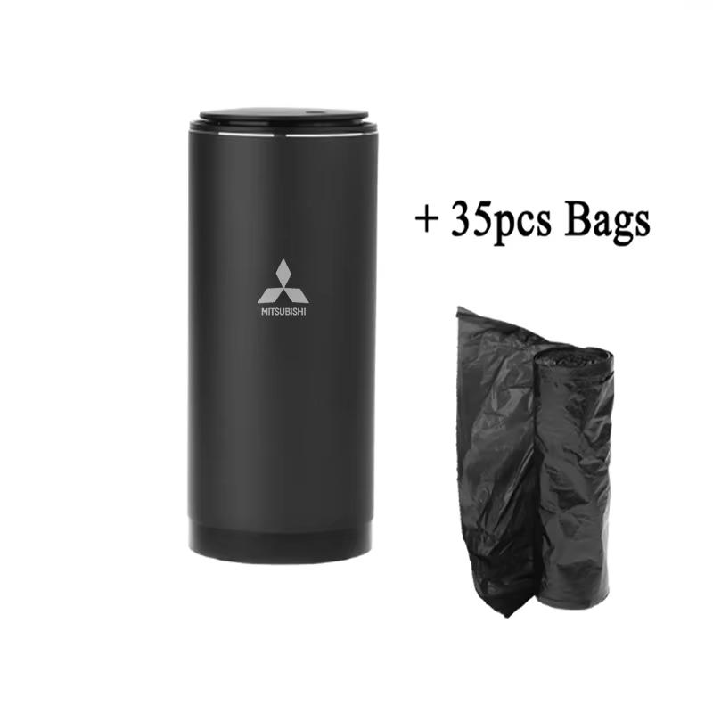 Alloy Auto Organizer Storage Bag Ashtray Mitsubishi Car Trash Can For Asx Lancer Outlander Pajero Ralliart Car Accessories
