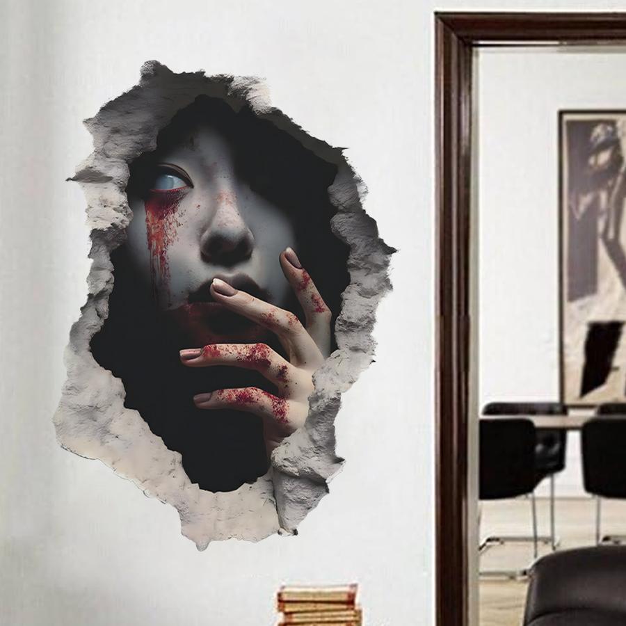 Horror Halloween Wall Stickers for Bedroom Living Room Entrance Hall Home Decoration Wall Decal Removable Vinyl Decals