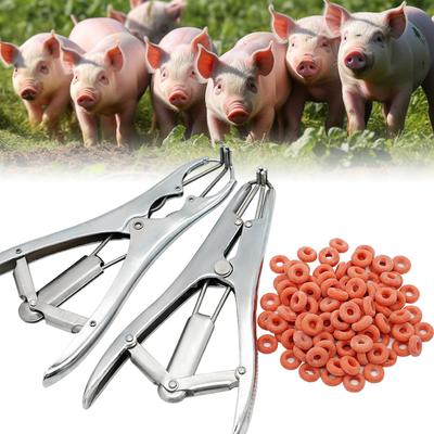 Animals Sheep Tail Castration Forceps Expansion Clamp Elasticity Rubber Castration Rings Farm Animal Bloodless Tail Pliers