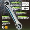 TOP Industrial plate ratchet wrench 13x14mm 15x17mm feed stainless steel Made in Japan (TOP) 4-size 20° 12-point PRW-5 Tsubame-Sanjo