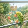 Ringförmiges Vogel-Schaukelspielzeug Hölzerne Vogel-Futter-Schaukel Lustiger Knabber-Ast Nage-Training