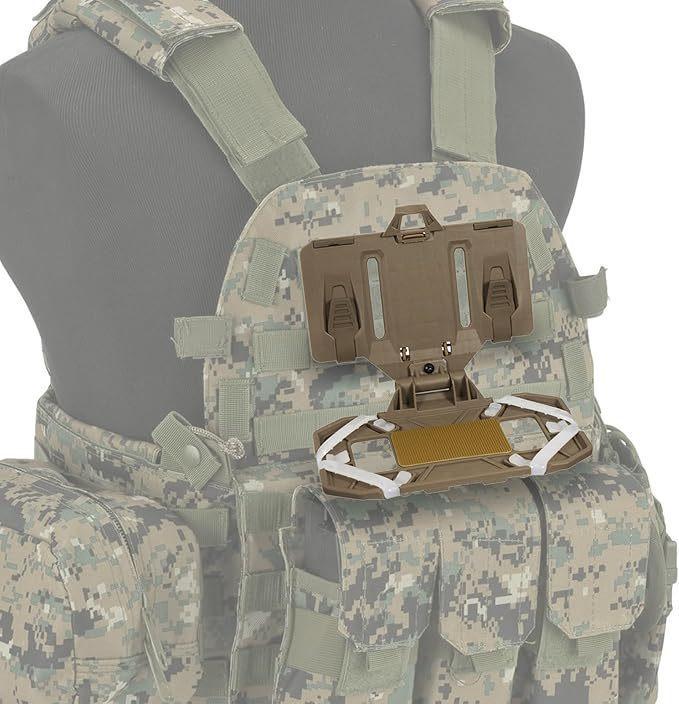 Tactical Vest Mobile Phone Stand Military Fan Chest Molle Mounted Outdoor Field Hanging Front Board Folding Navigation