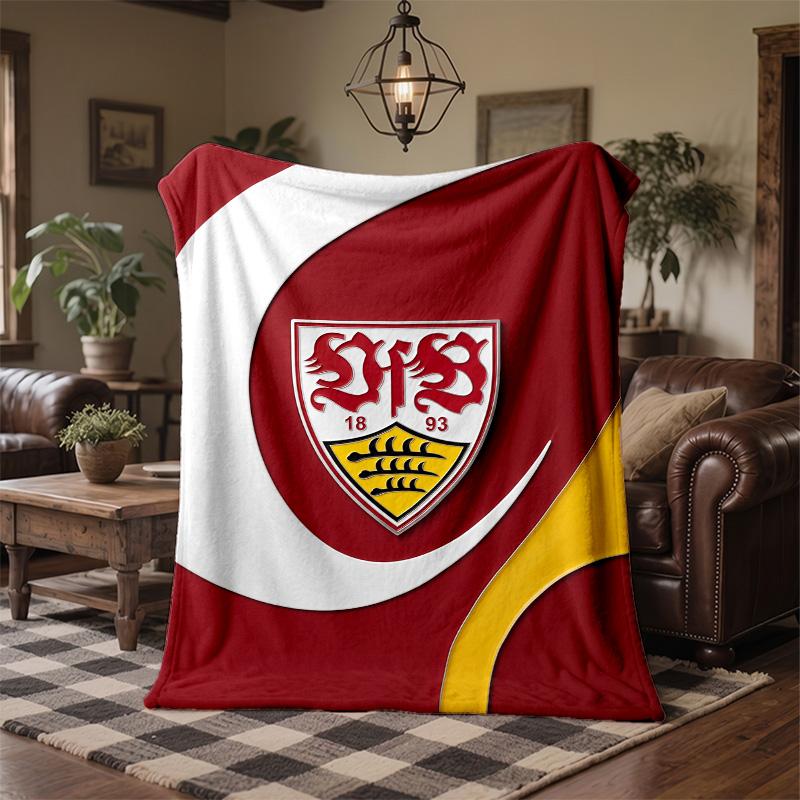 VfB Stuttgart Fußball Druck Flanelldecke Weich Warm Sofa Bett Überwurfdecke Für Zuhause Büro Schlafzimmer