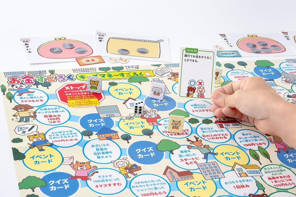 Learn About Money and How Society Works In a Fun Way Through Events and Money Sugoroku Japanese Board Gentosha Quizzes! (a Game)