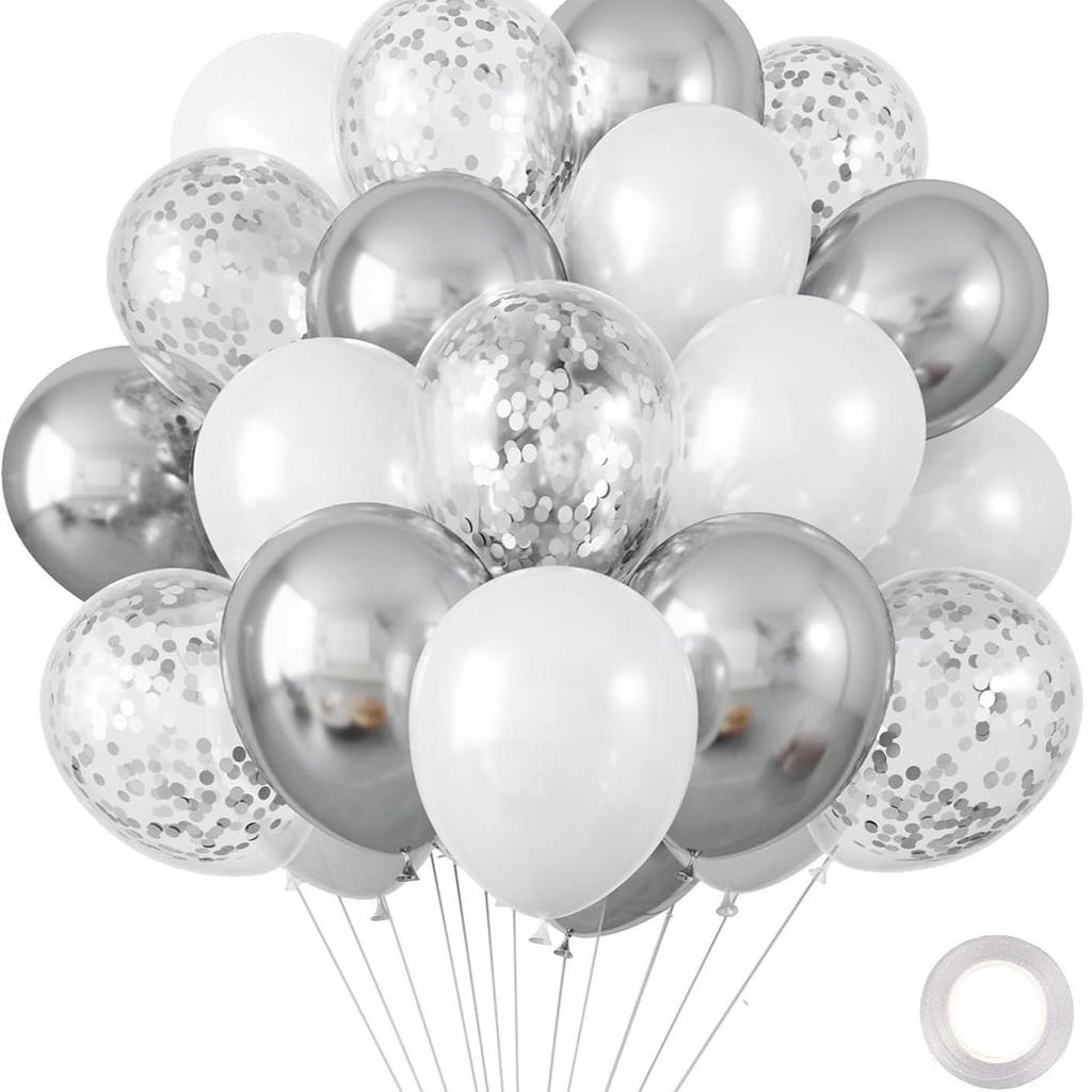 30-Piece Colorful Metal Sequin Balloon Set for Party Decorations