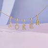 Trendy Letter Cubic Zircon Pendant For Women Positioning Charm Bracelet Necklace DIY Making Jewelry Accessories