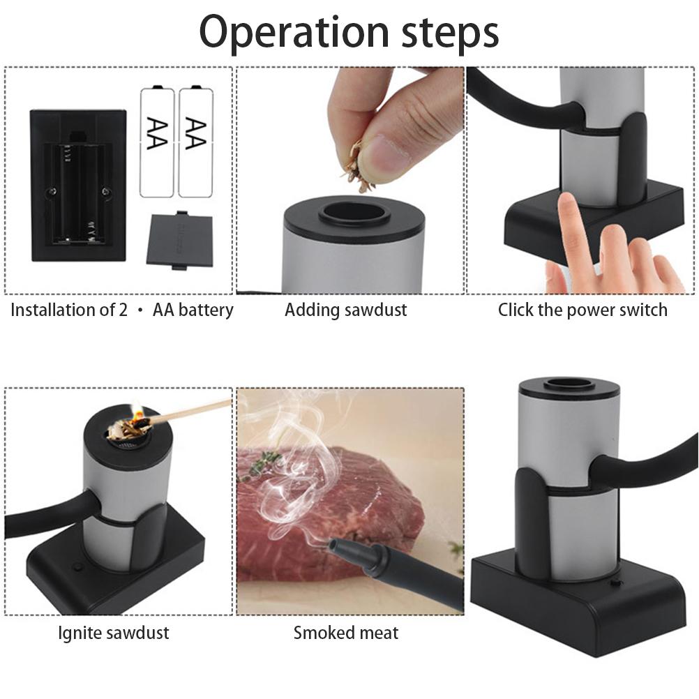 Portable Food Smoker Smoking Machine Handheld Smoke Infuser for Cocktail Food Drink Smoking Babebecue