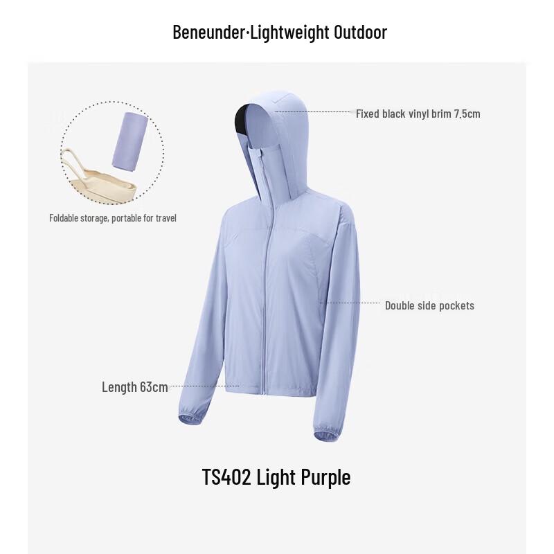 

Beneunder Women s Lightweight Sun Protection Jacket TS402