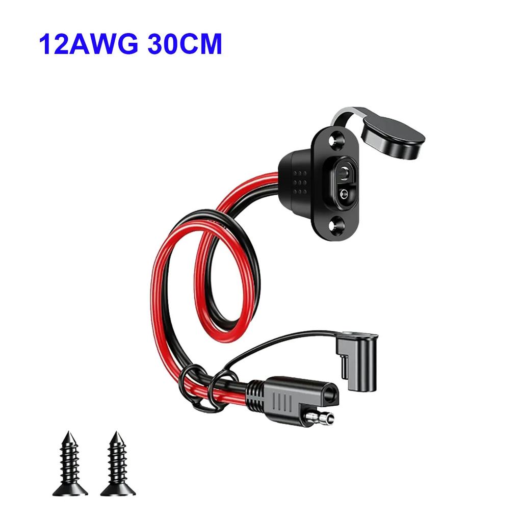 12/16/18 AWG SAE Quick Connector Harness 30/50/60CM SAE Extension Cord Sidewall Port Male Plug to Female Socket for Charger